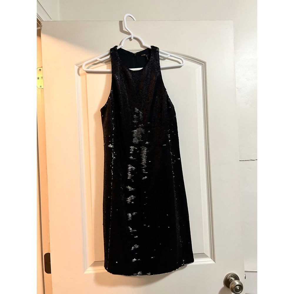 Maje Black‎ Sequin Halter Neck Mini Dress Size 36